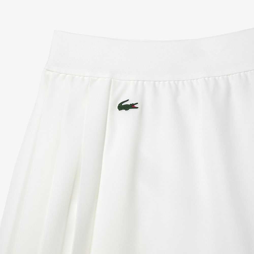 White Lacoste SPORT Built-In Short Golf Skirt | FZGCKN-824