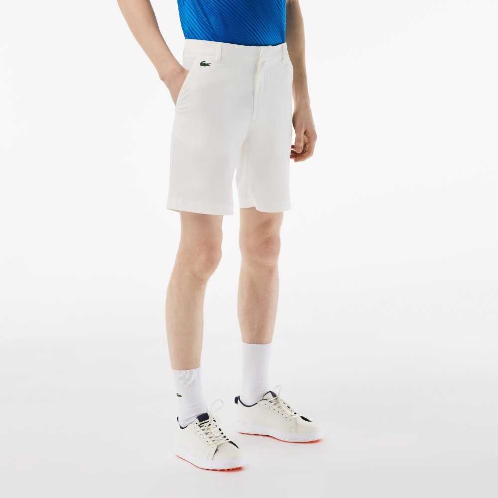 White Lacoste SPORT Lightweight Stretch Golf Shorts | TDYLNR-184