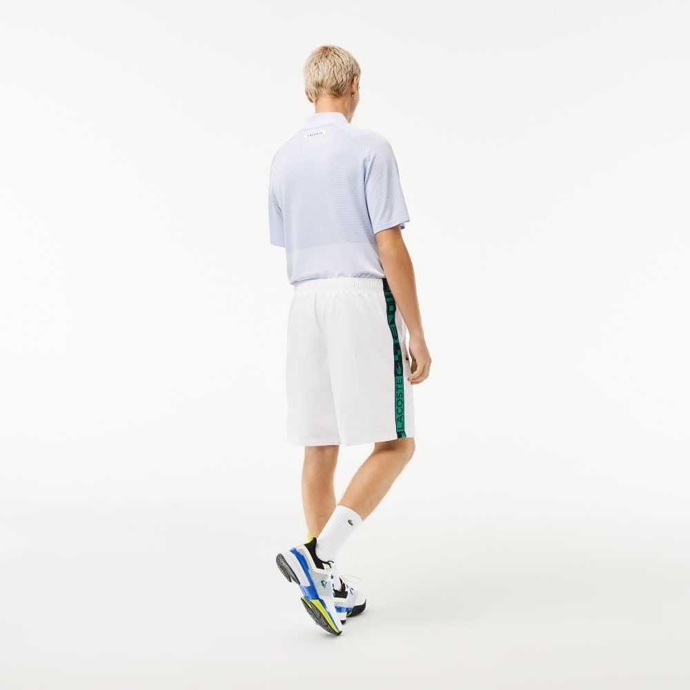 White Lacoste SPORT Taffeta Tennis Shorts | AVUGWN-063