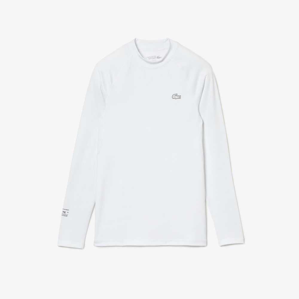 White Lacoste SPORT Thermal T-Shirt | LMSDIZ-165