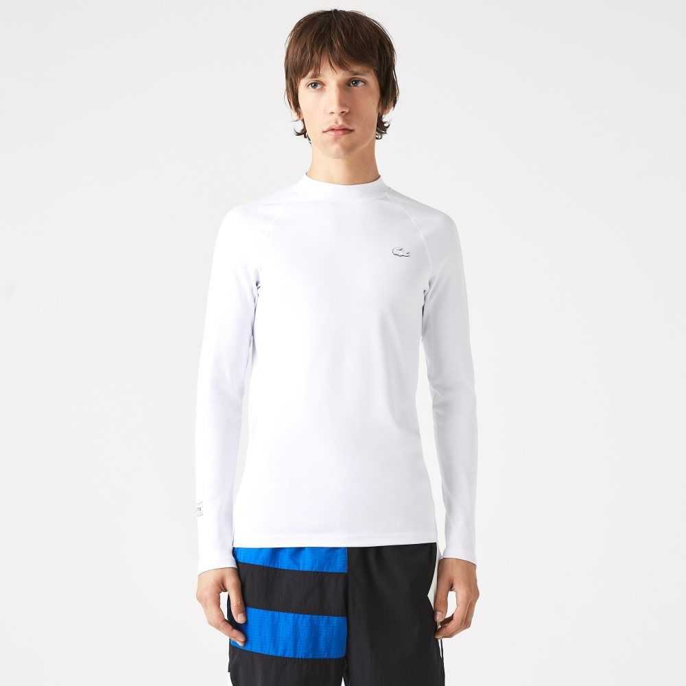 White Lacoste SPORT Thermal T-Shirt | LMSDIZ-165