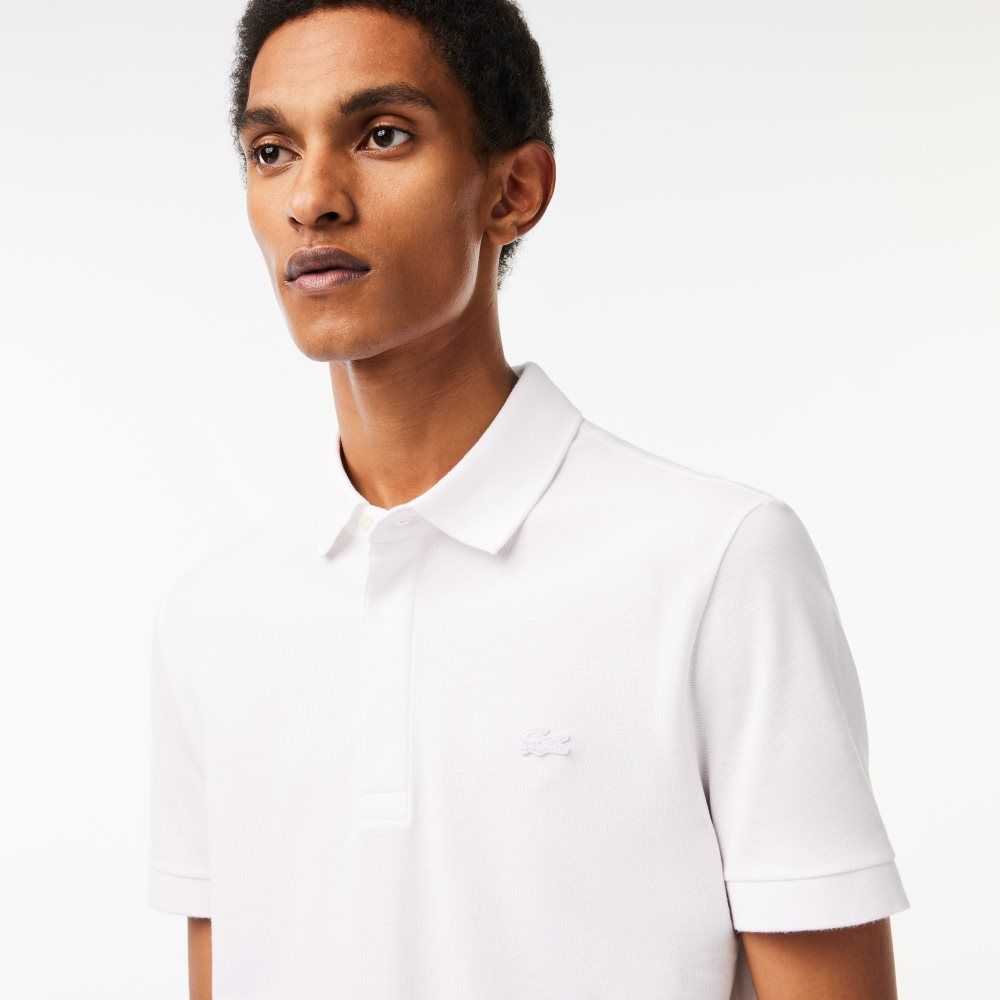 White Lacoste Smart Paris Polo Stretch Cotton | JEPCDW-758