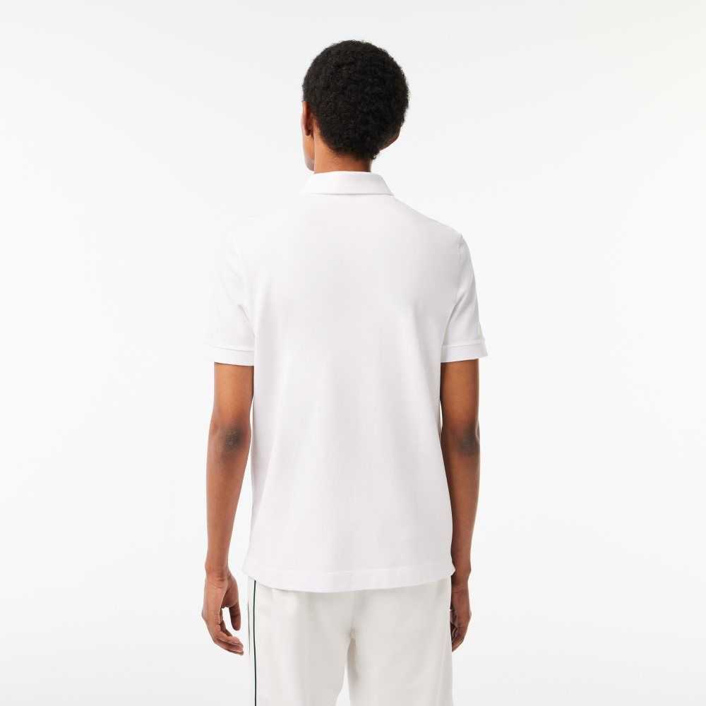 White Lacoste Smart Paris Polo Stretch Cotton | JEPCDW-758