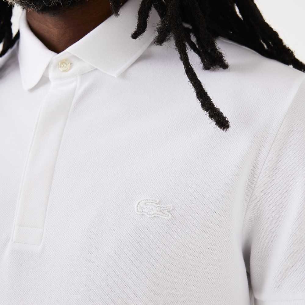 White Lacoste Smart Paris Polo Stretch Cotton | JEPCDW-758