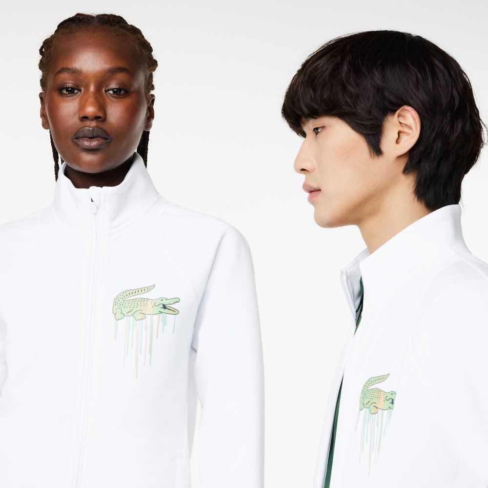 White Lacoste Sport Miami Open Edition Sweatshirt | KLNHRG-843