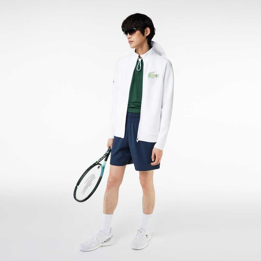 White Lacoste Sport Miami Open Edition Sweatshirt | KLNHRG-843