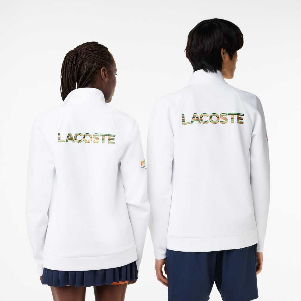 White Lacoste Sport Miami Open Edition Sweatshirt | KLNHRG-843