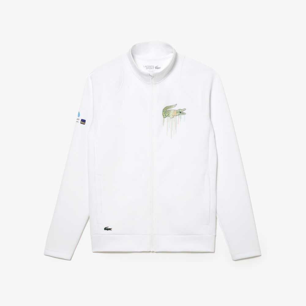 White Lacoste Sport Miami Open Edition Sweatshirt | KLNHRG-843