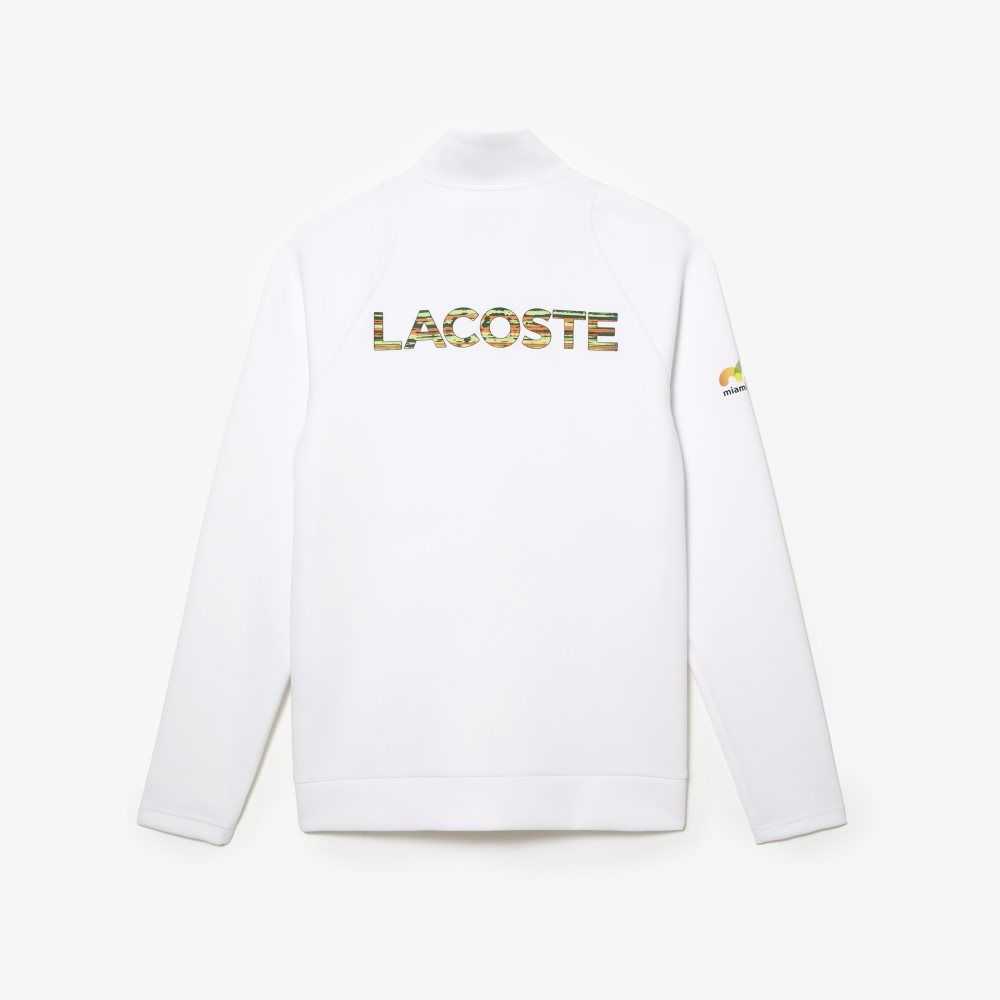 White Lacoste Sport Miami Open Edition Sweatshirt | KLNHRG-843