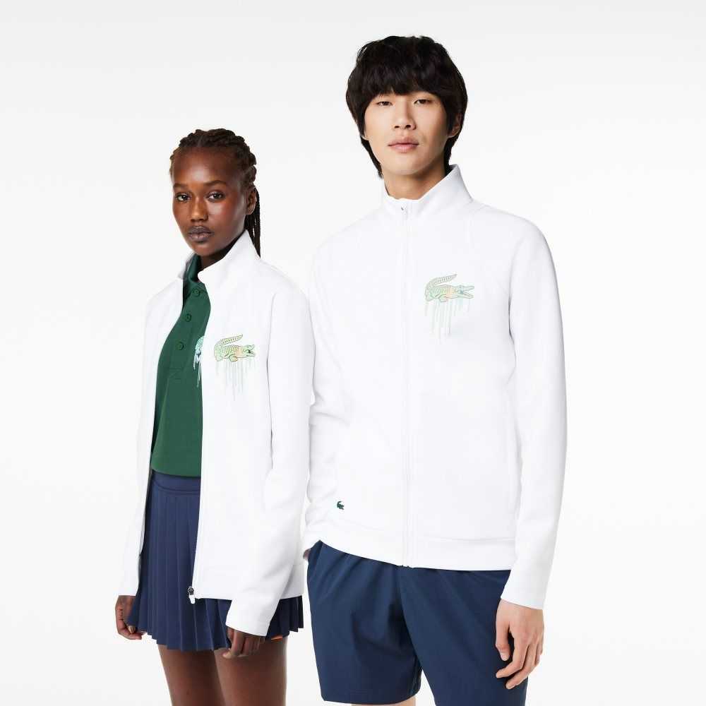 White Lacoste Sport Miami Open Edition Sweatshirt | KLNHRG-843