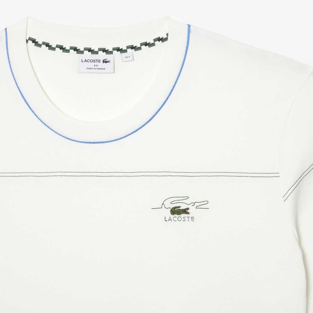 White Lacoste Tall Fit T-shirt | JPEHFY-908