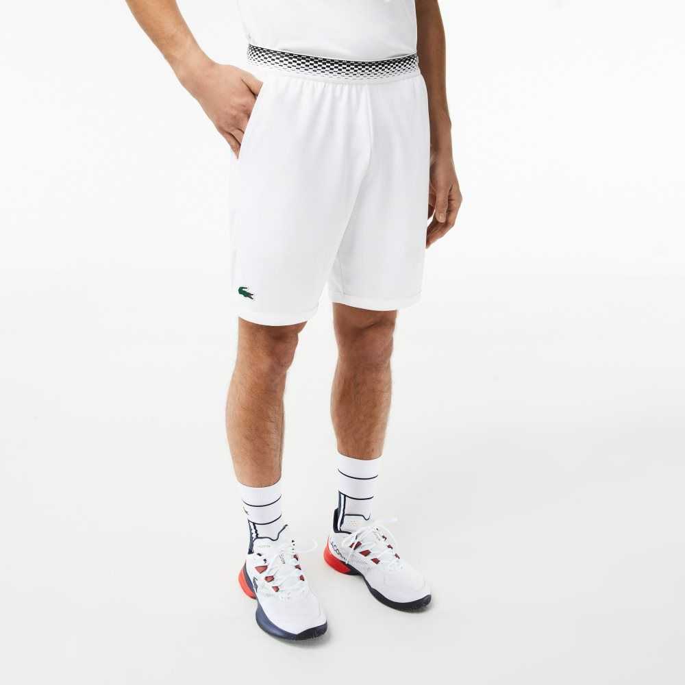 White Lacoste Tennis x Daniil Medvedev Mesh Shorts | ARGBQX-879