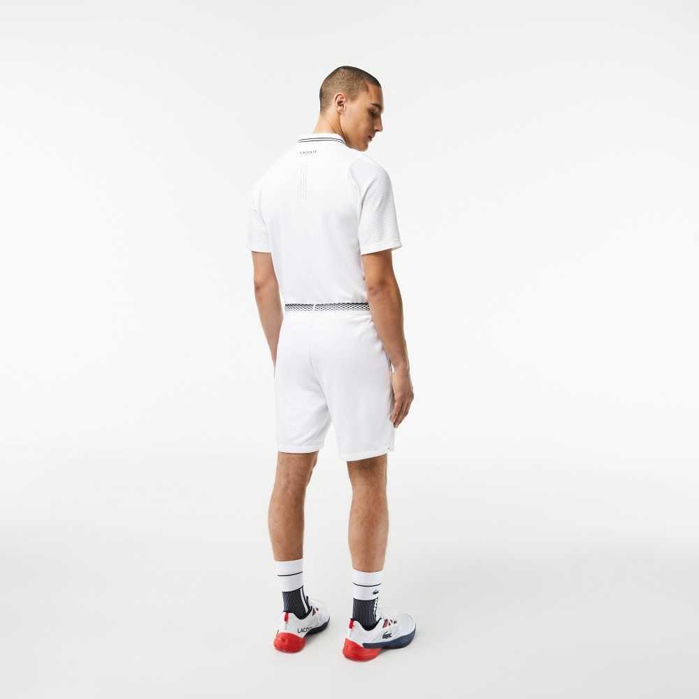 White Lacoste Tennis x Daniil Medvedev Mesh Shorts | ARGBQX-879