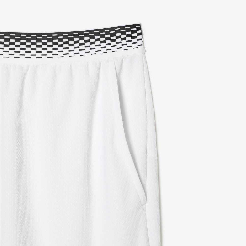 White Lacoste Tennis x Daniil Medvedev Mesh Shorts | ARGBQX-879