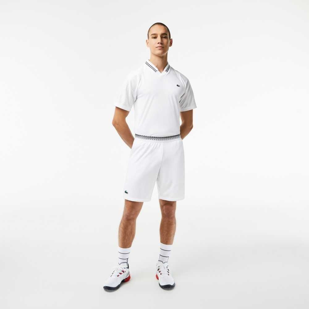 White Lacoste Tennis x Daniil Medvedev Mesh Shorts | ARGBQX-879