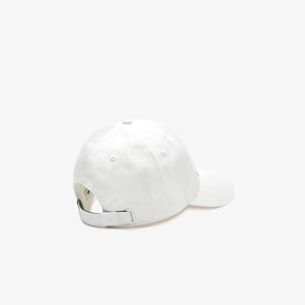 White Lacoste Vintage Croc Print Cap | FTPXQJ-431