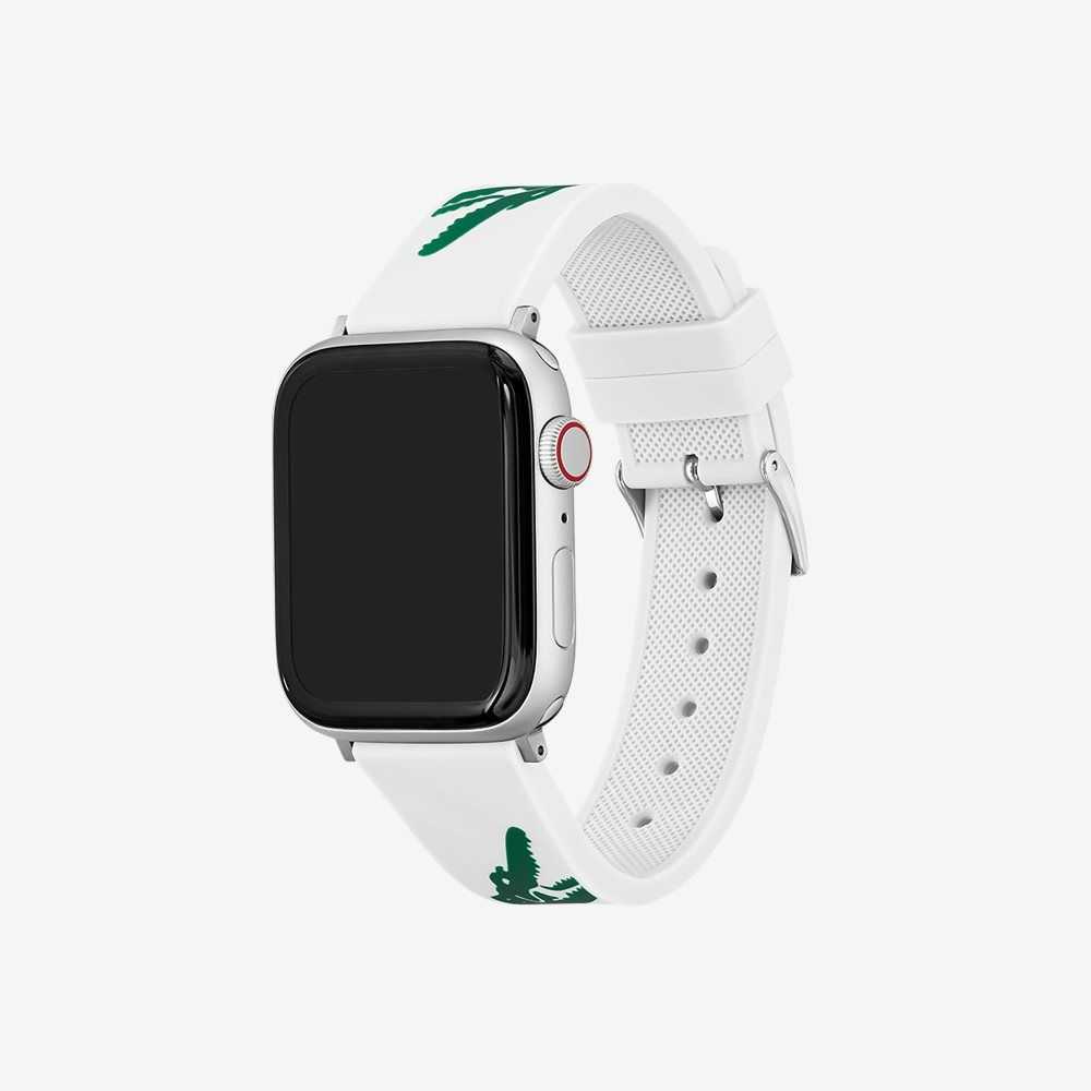 White Lacoste White Strap For Apple Watch | EWBRPU-487