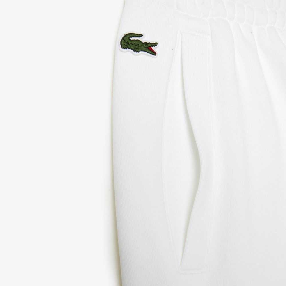 White Lacoste x Thrasher Unbrushed Fleece Trackpants | SPRFNW-036