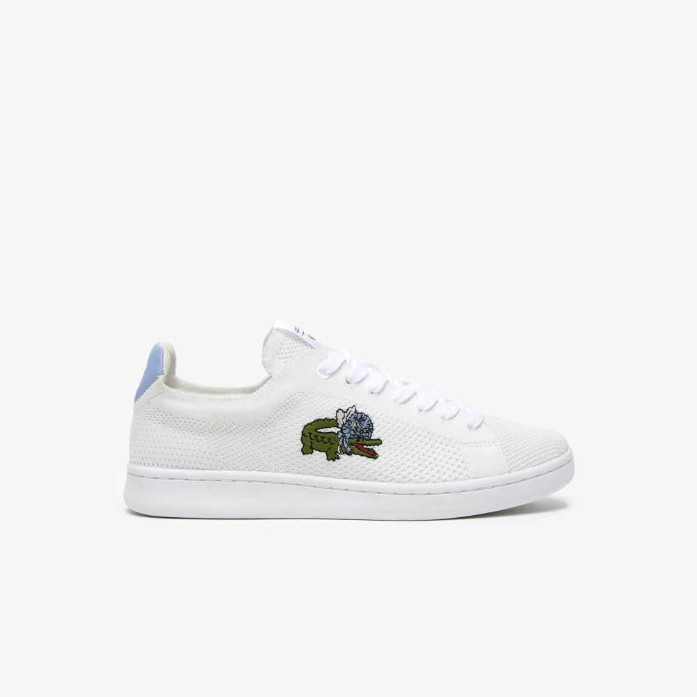 White/Light Blue Lacoste x Netflix Bridgerton Carnaby Piquee Sneakers | WIJMVN-864