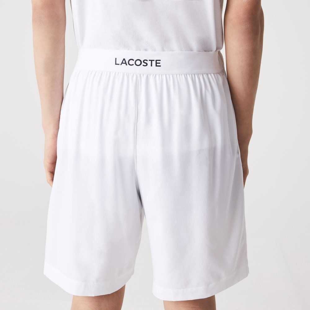 White / Navy Blue Lacoste SPORT Ultra-Light Shorts | WRIEJO-058