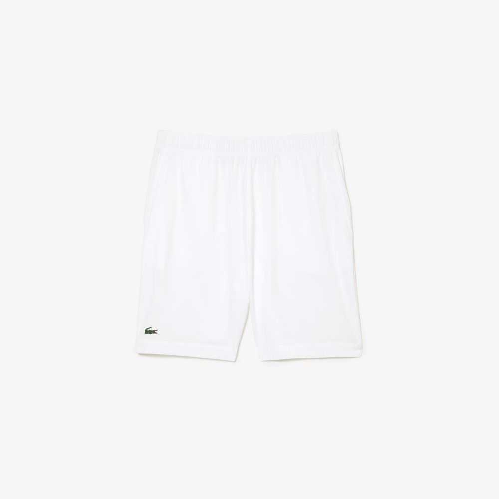 White / Navy Blue Lacoste SPORT Ultra-Light Shorts | WRIEJO-058