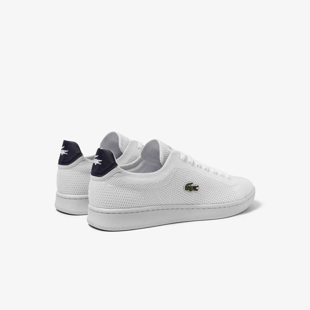 White / Navy Lacoste Carnaby Piquee Sneakers | QTZJRK-082