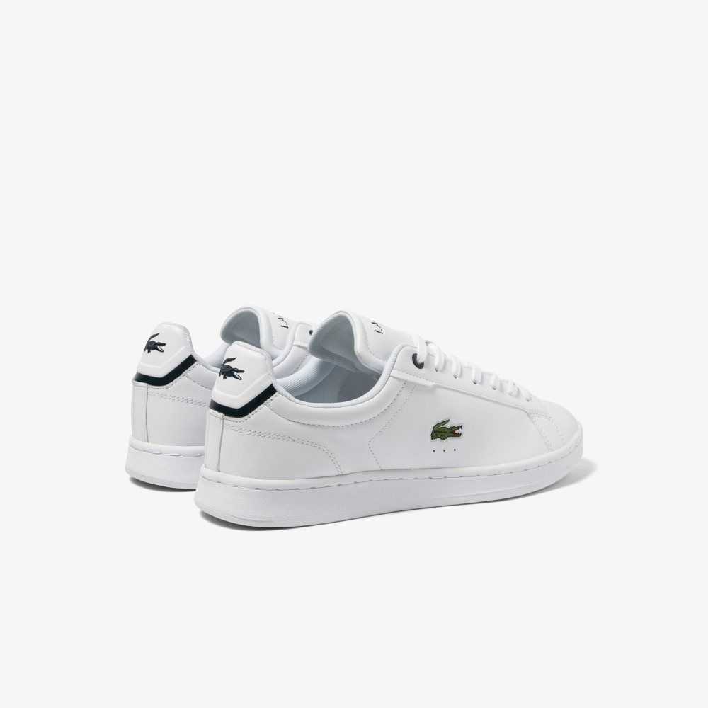 White / Navy Lacoste Carnaby Pro BL Leather Tonal Sneakers | GYWIUO-791