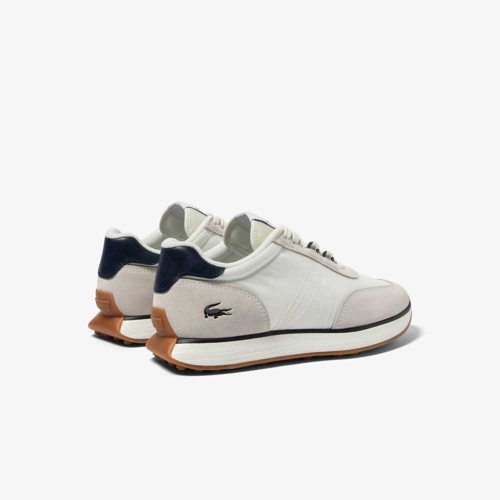 White / Navy Lacoste L-Spin Sneakers | IBPOFD-938