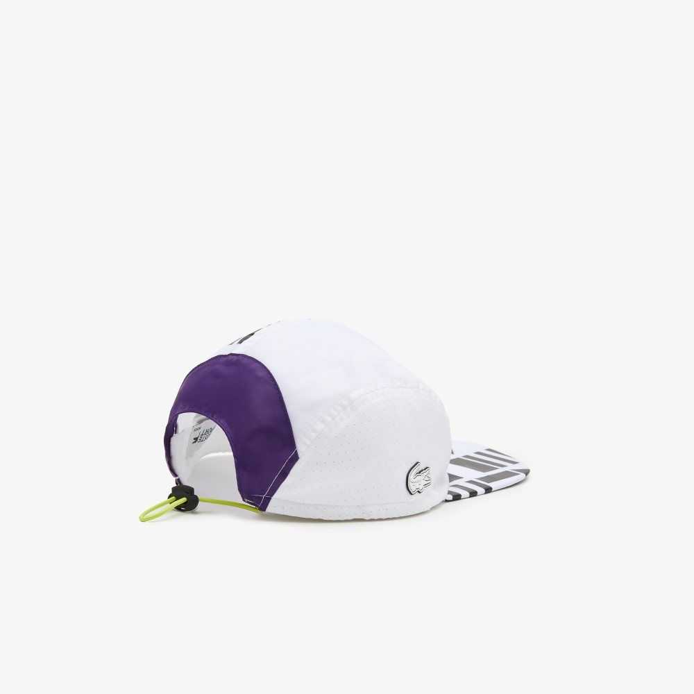 White / Purple / Black Lacoste SPORT Lightweight Cap | AEZSCQ-689