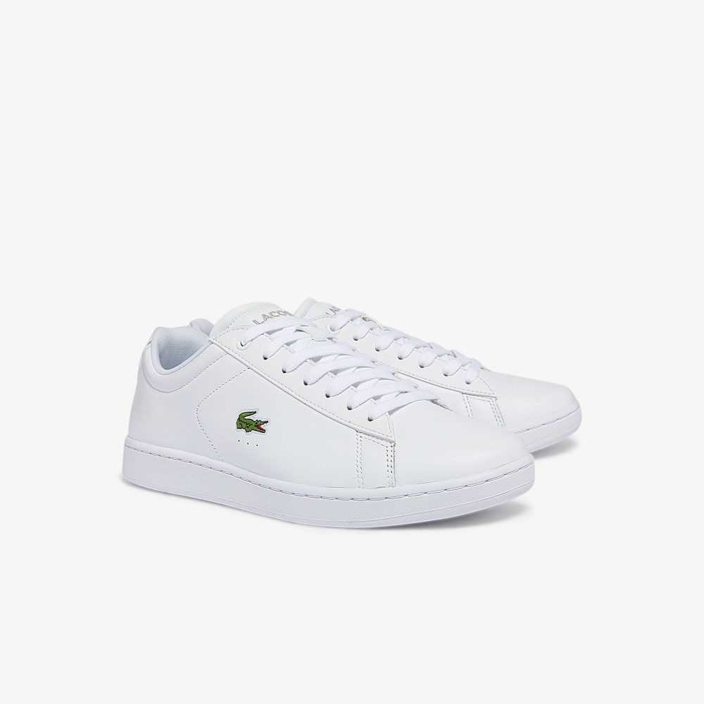 White/White Lacoste Carnaby BL Leather Sneakers | STIXJG-349