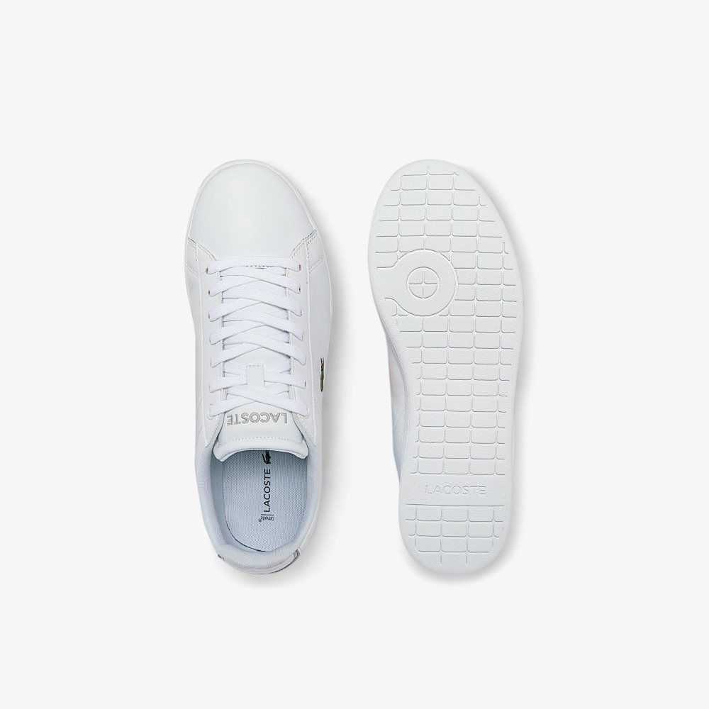 White/White Lacoste Carnaby BL Leather Sneakers | STIXJG-349