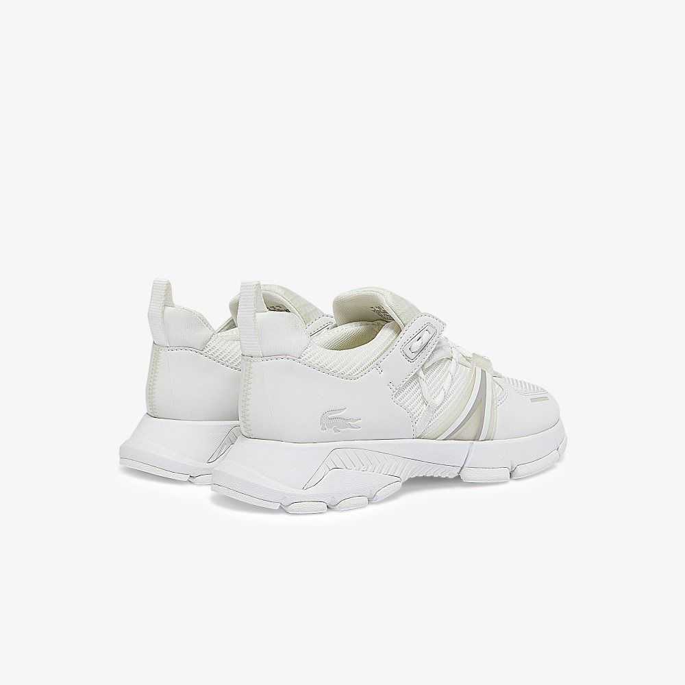 White/White Lacoste L003 Sneakers | WBILNF-987