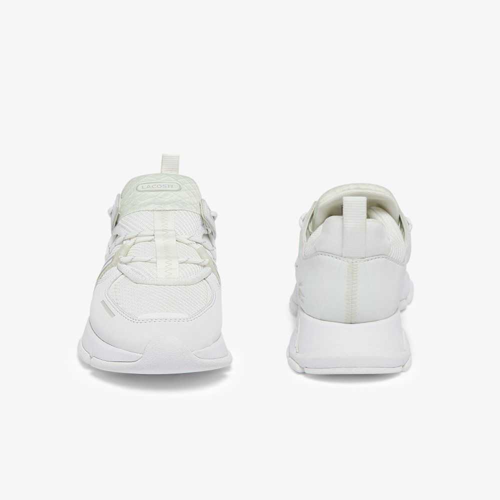 White/White Lacoste L003 Sneakers | WBILNF-987