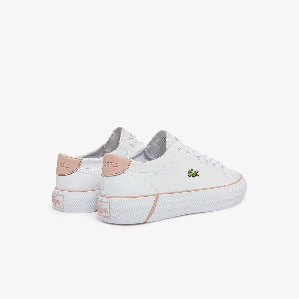 Wht/Lt Pink Lacoste Gripshot BL Leather Sneakers | INAJMQ-908