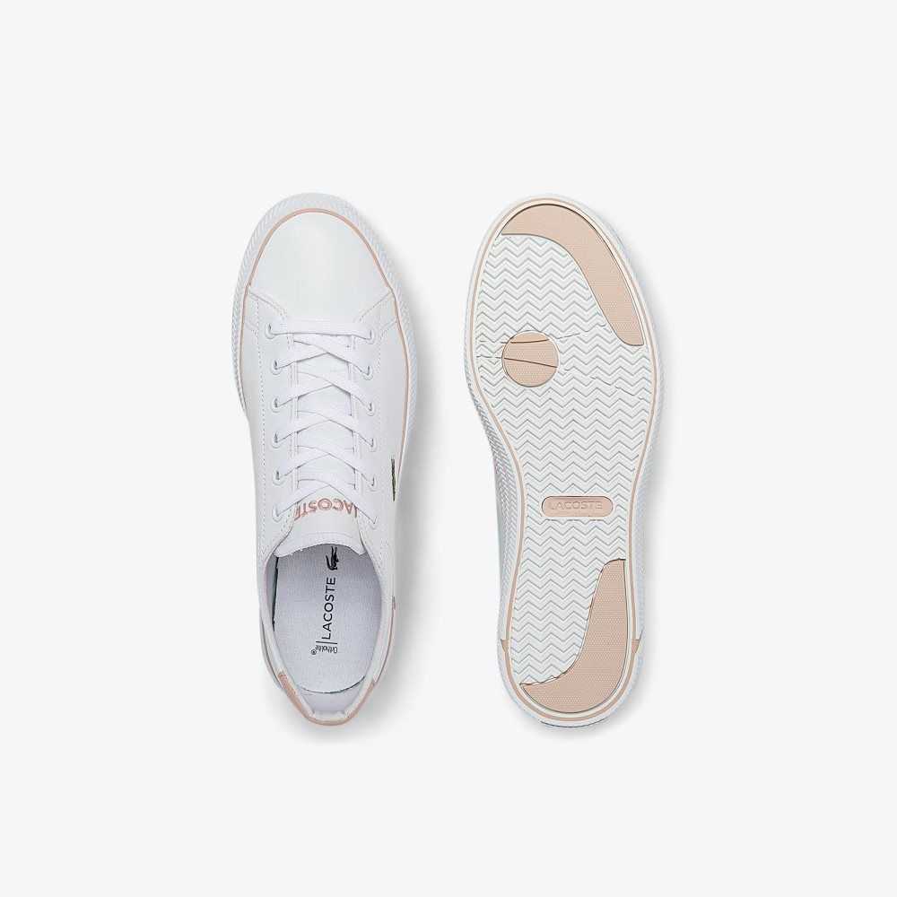 Wht/Lt Pink Lacoste Gripshot BL Leather Sneakers | INAJMQ-908