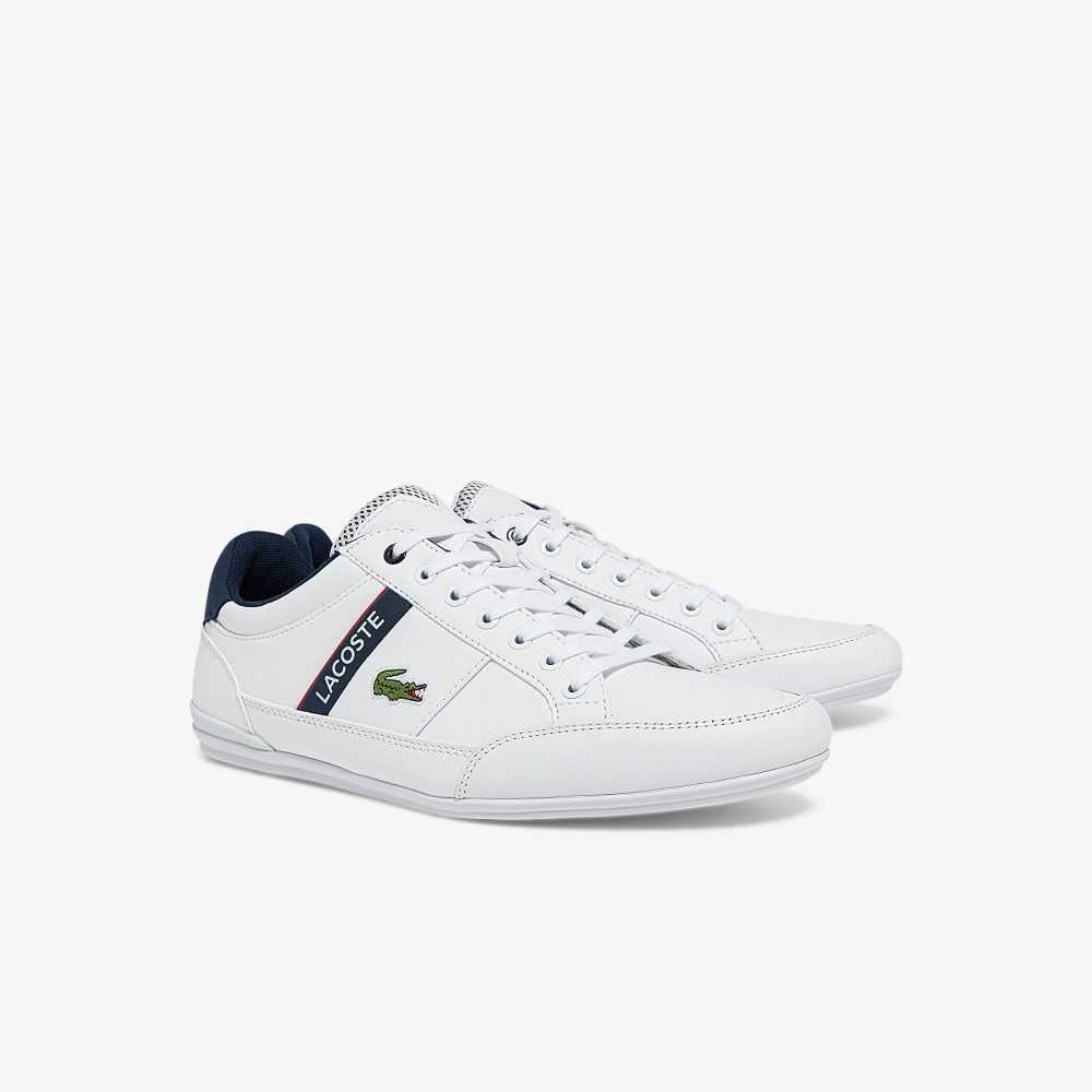 Wht/Nvy/Red Lacoste Chaymon Sneakers | TWVBMO-891