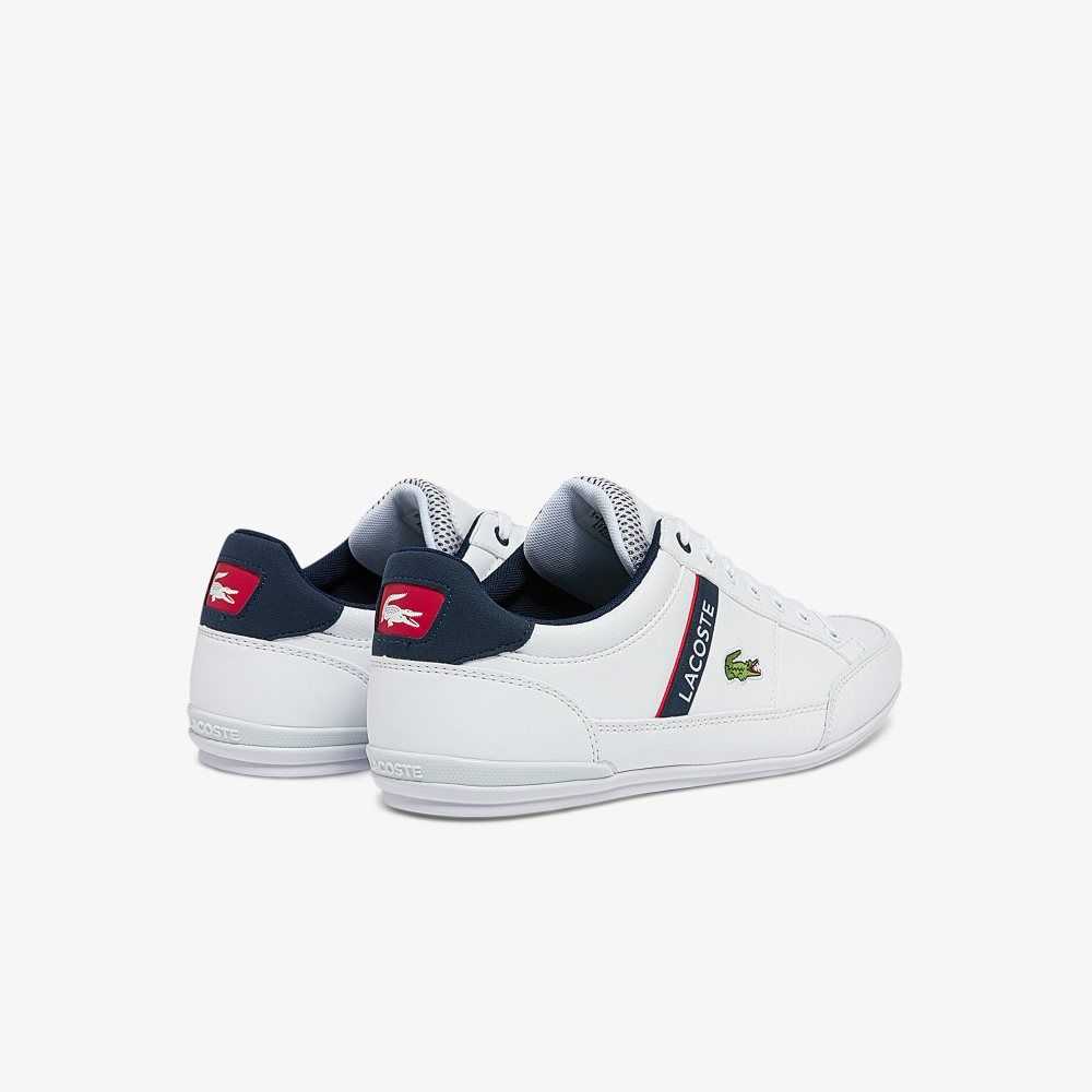 Wht/Nvy/Red Lacoste Chaymon Sneakers | TWVBMO-891