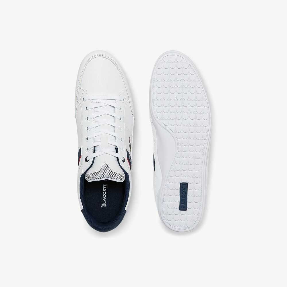 Wht/Nvy/Red Lacoste Chaymon Sneakers | TWVBMO-891