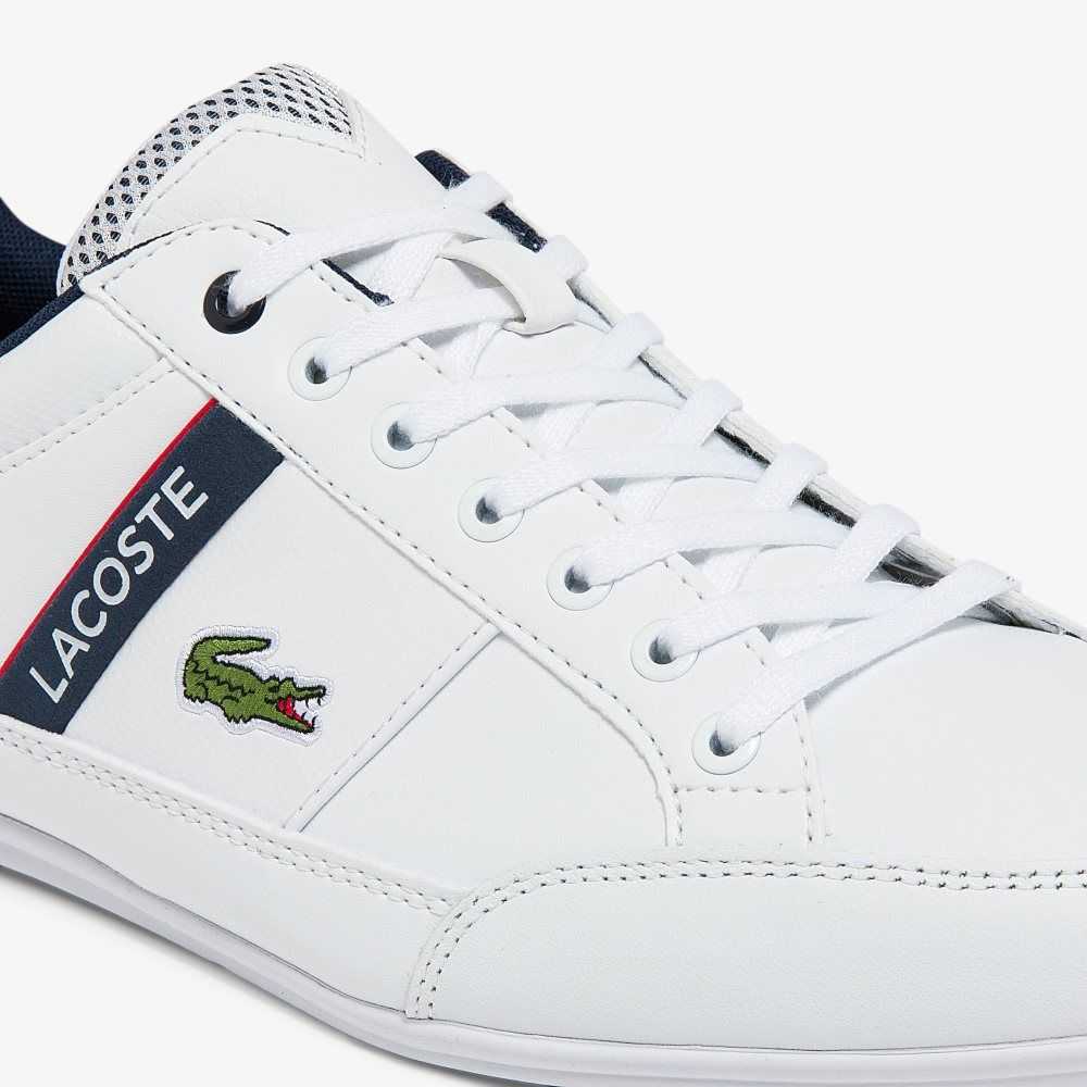 Wht/Nvy/Red Lacoste Chaymon Sneakers | TWVBMO-891