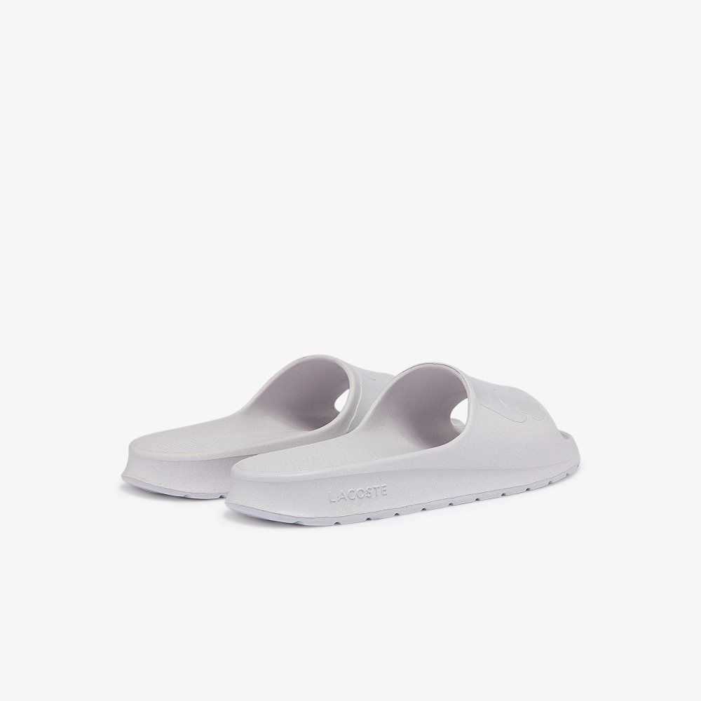 Wht/Off Wht Lacoste Croco 2.0 Logo Slides | CBRVNT-261