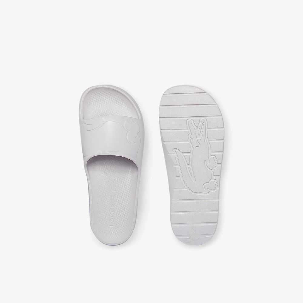 Wht/Off Wht Lacoste Croco 2.0 Logo Slides | CBRVNT-261