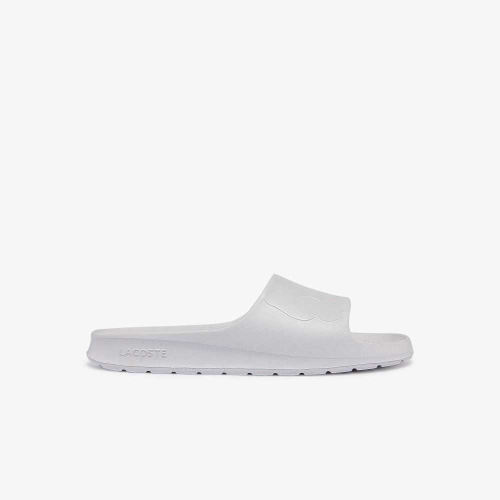 Wht/Off Wht Lacoste Croco 2.0 Logo Slides | CBRVNT-261