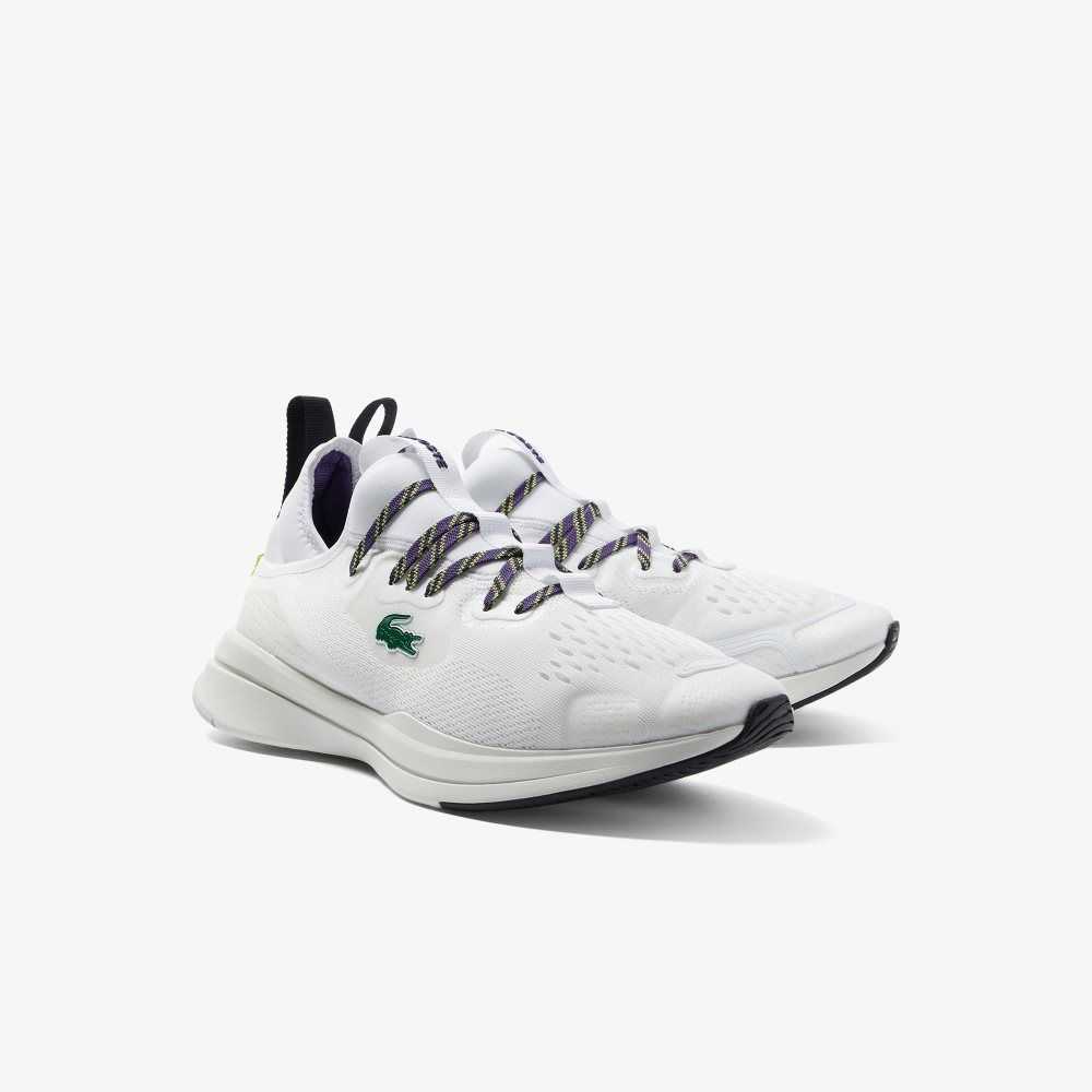 Wht/Off Wht Lacoste Run Spin Comfort Sneakers | AWJURB-289