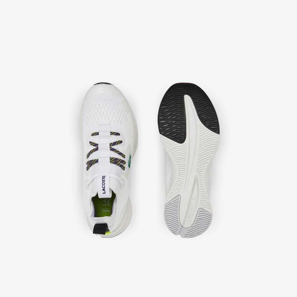 Wht/Off Wht Lacoste Run Spin Comfort Sneakers | AWJURB-289