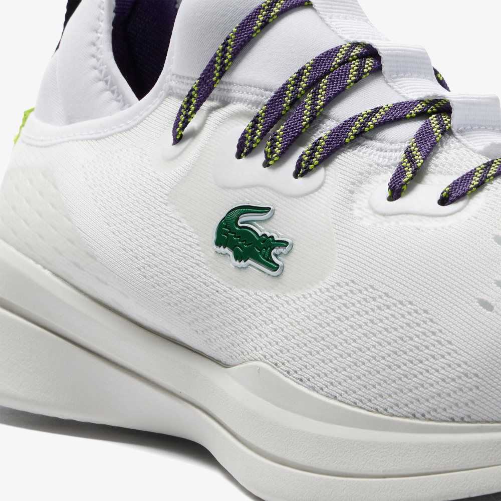 Wht/Off Wht Lacoste Run Spin Comfort Sneakers | AWJURB-289