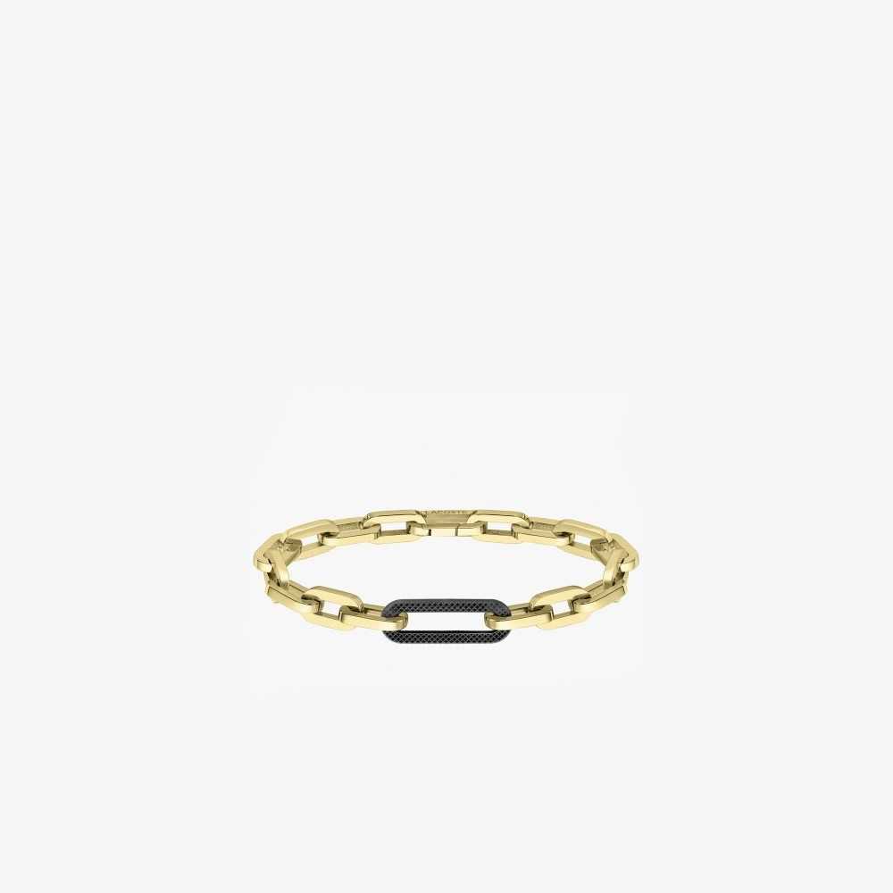 Yellow Gold And Black Lacoste Ensemble Bracelet | PHYMKW-139