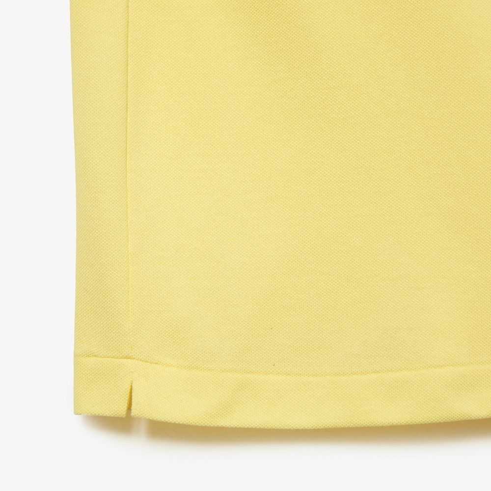 Yellow Lacoste Big Fit Cotton Petit Pique Polo | TRHVAP-140