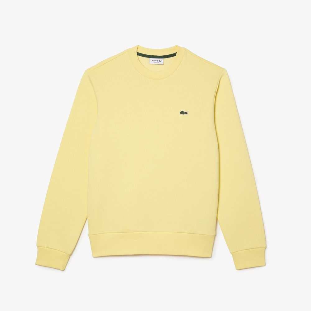 Yellow Lacoste Organic Brushed Cotton Sweatshirt | IAKRTW-532