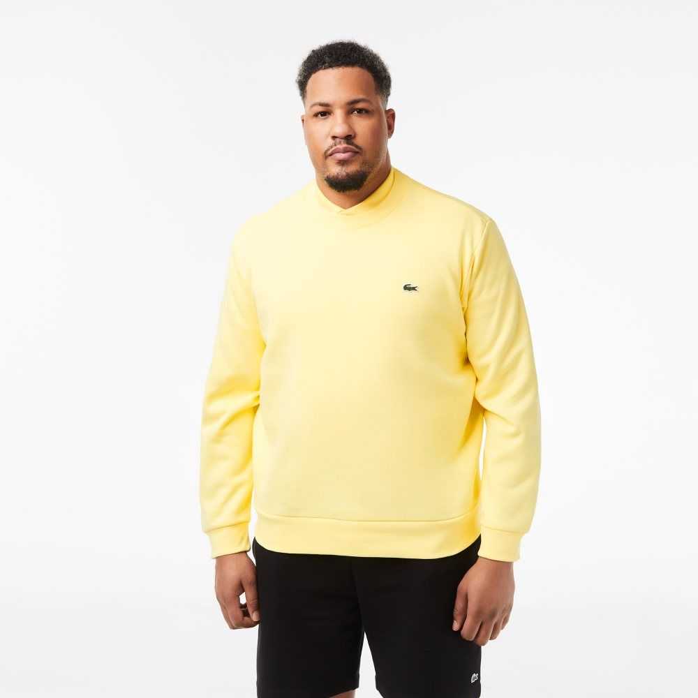 Yellow Lacoste Organic Brushed Cotton Sweatshirt | IAKRTW-532