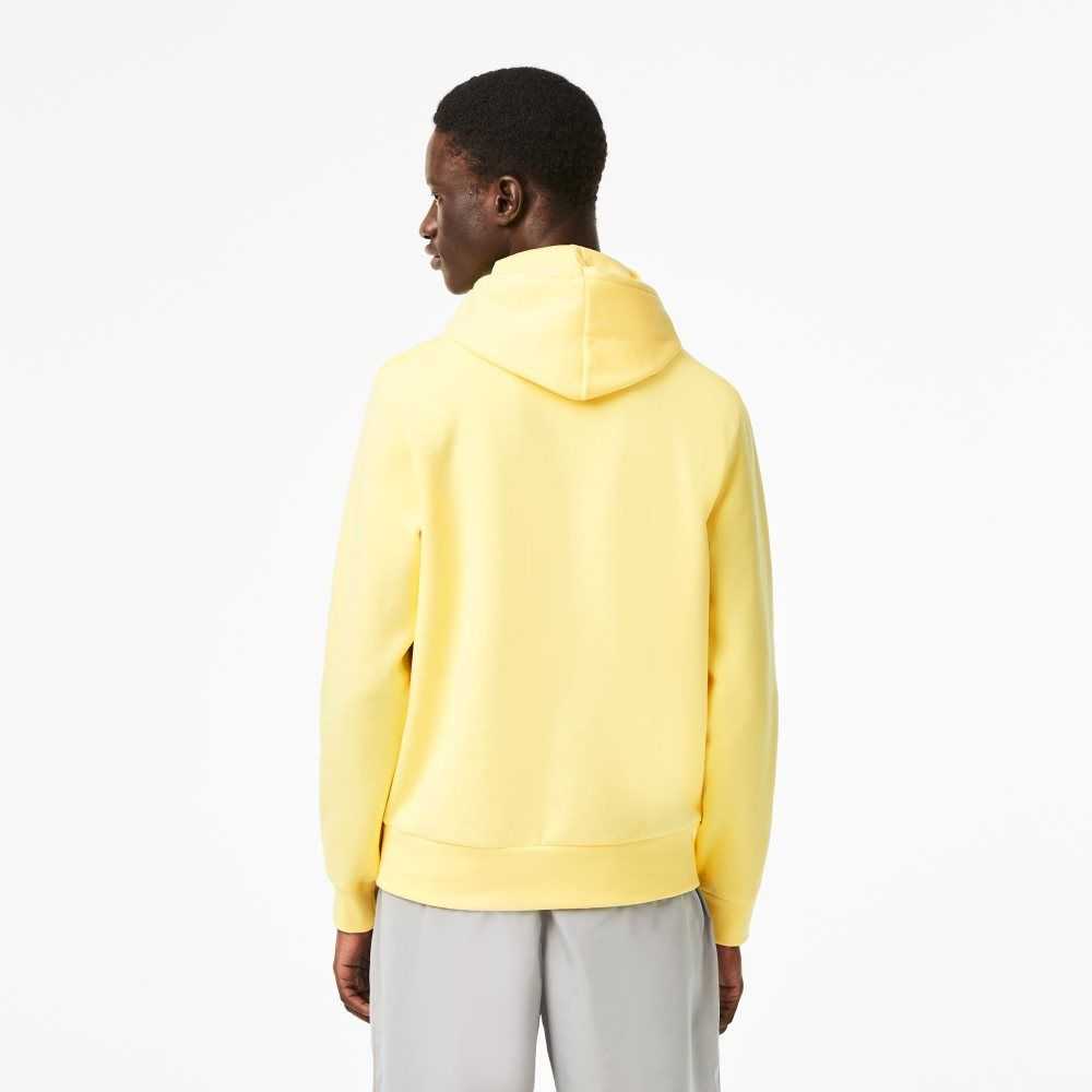 Yellow Lacoste Organic Cotton Hooded Sweatshirt | FJHUCR-127